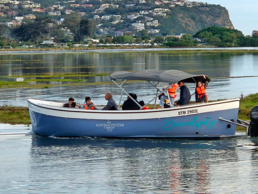75 Minute Knysna Lagoon Charter - Crossing the Lagoon Toward the Heads