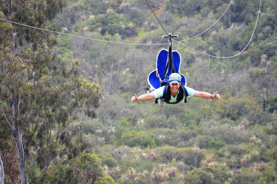 Adrenalin Addo Adventure Park: Superman Zipline - Reaching the tower and getting into position