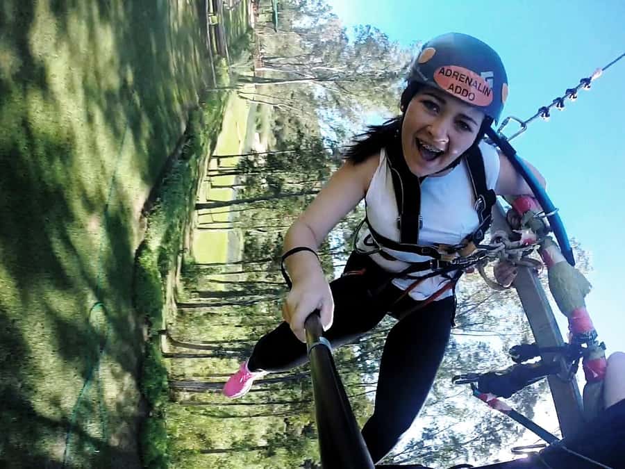 Adrenalin Addo Adventure Park: Zip Line and Giant Swing - Taking on the 18-meter giant swing