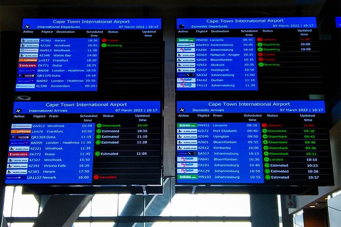 Airport Shuttle Transfer from Airport to Cape Town City Center - The 20 to 30 minute ride into Cape Town