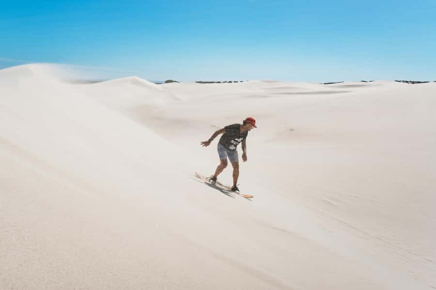 Cape Town: Atlantis White Sand Dunes Sandboarding Adventure - White sand and a fast first run