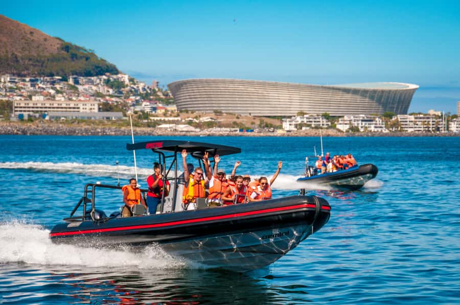 Cape Town Ocean Safari: Speed Boat Adventure in Table Bay - The first run through the harbor