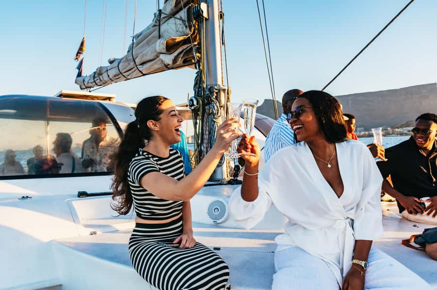 Cape Town: Sunset Catamaran Cruise on Table Bay with Bubbles - Passing Milnerton Lighthouse