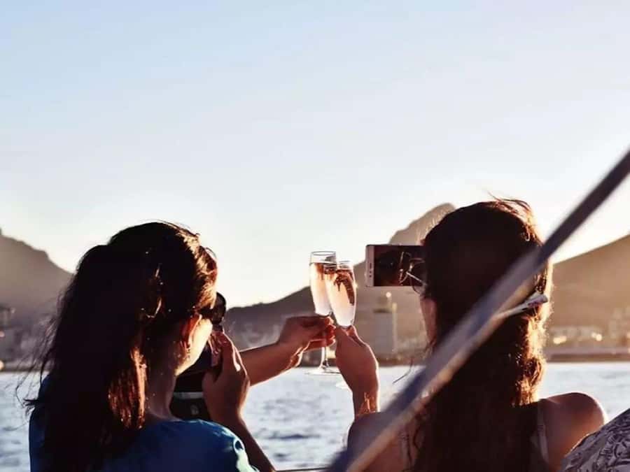 Cape Town: Sunset Champagne Cruise - Summer winds and the usual Table Bay route