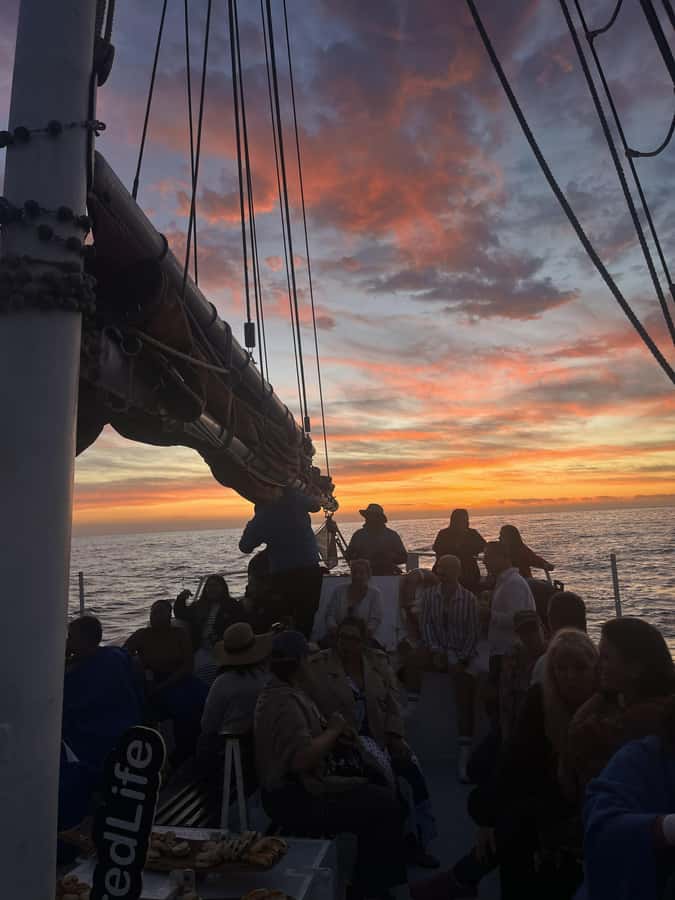 Cape Town: Sunset Cruise from V&A Waterfront with Bubbly - Watching the sun go down from the deck