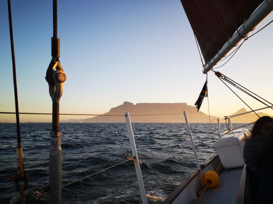 Cape Town: Sunset Cruise from V&A Waterfront with Bubbly - Table Bay with Cape Town behind you