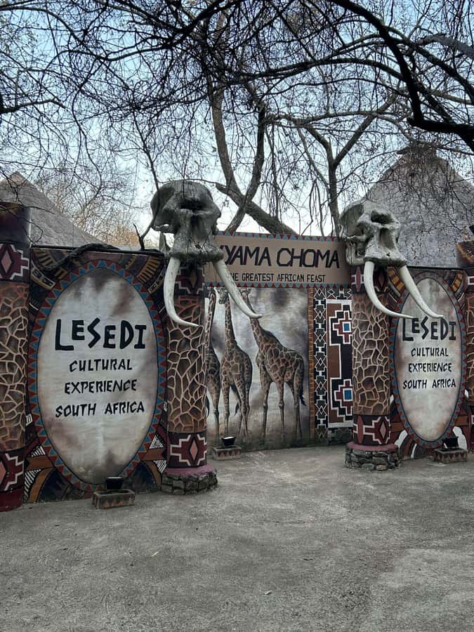 Cradle of Humankind and Lesedi Cultural Village - Entering Lesedi Cultural Village