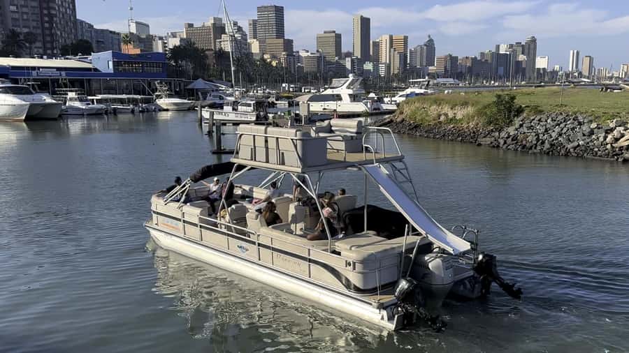 Durban: Pontoon Boat Harbor Cruise - Boarding the pontoon boat