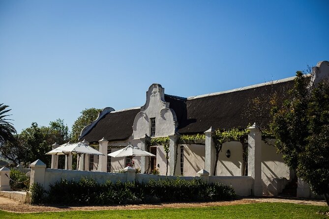 Full Day Small Group Wine Tour Cape Town and Stellenbosch - Simonsig: sparkling wine, sabrage, and South African snacks
