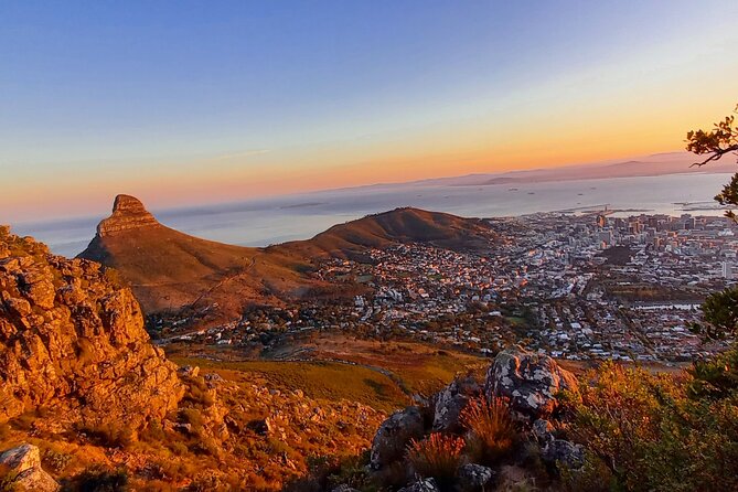 Hiking Table Mountain via India Venster Morning Hike - Upper cliffs and the cold shaded ravine