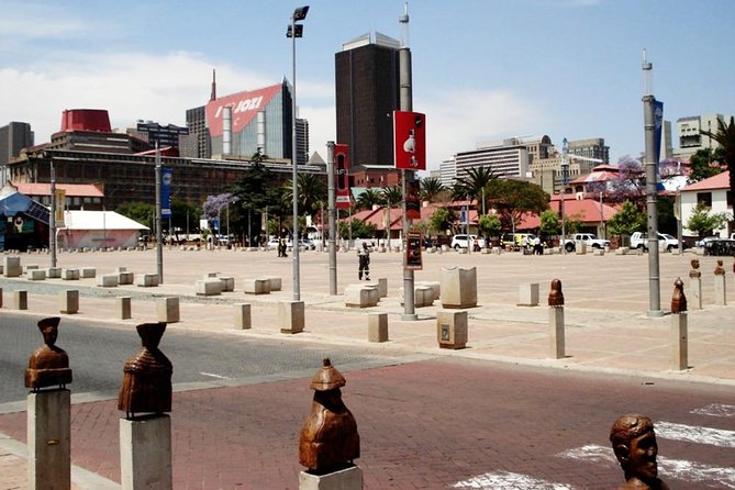 Johannesburg Half Day City Tour - Downtown Johannesburg, seen from a guided minivan
