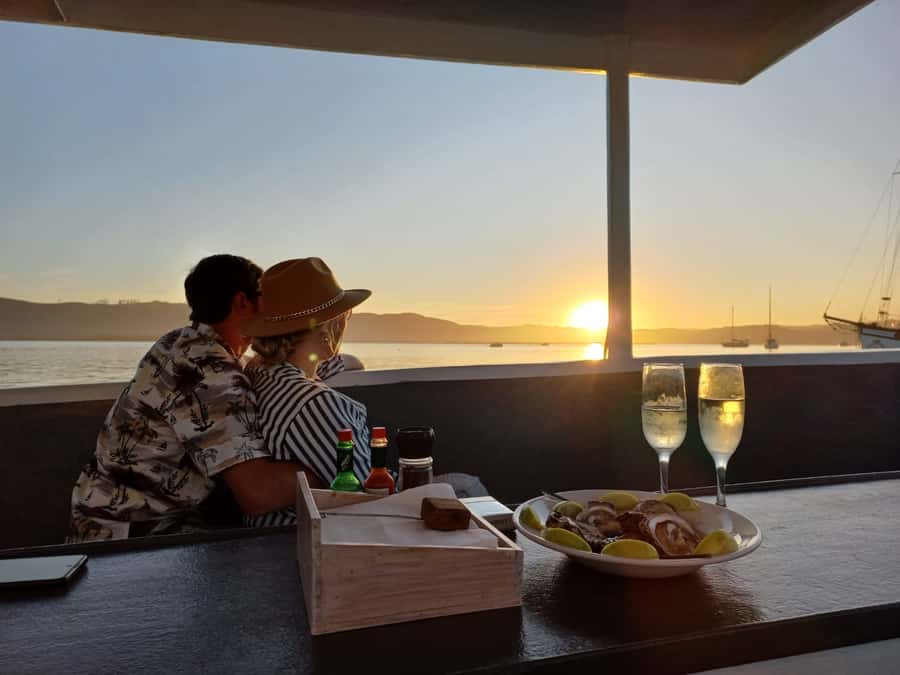 Knysna: Wine & Oyster Luxury Lounger Sunset Cruise - The route toward the Knysna Heads