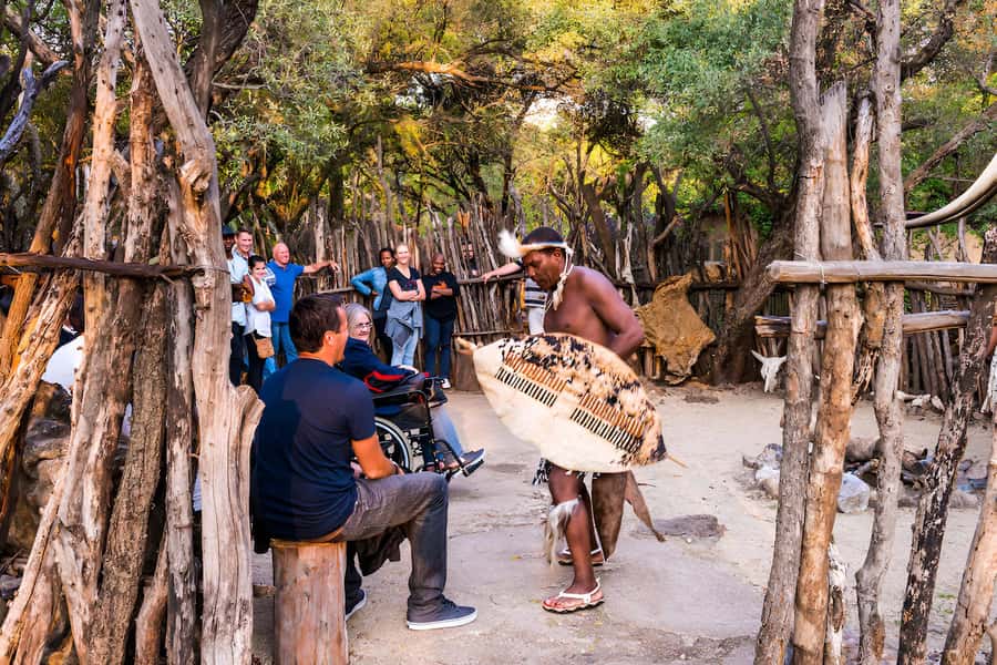 Lesedi Cultural Village with lunch or dinner cultural food - Walking through Zulu, Xhosa, Pedi, Sotho, and Ndebele homes