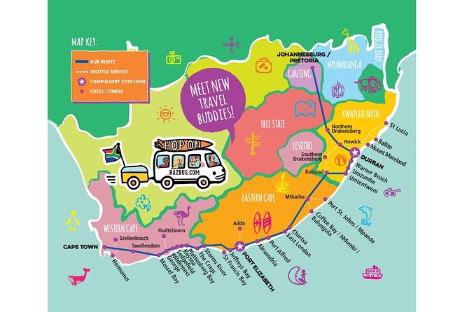 One-Way Hop-on Hop-off Bus from Port Elizabeth to Cape Town - Planning your Garden Route stops