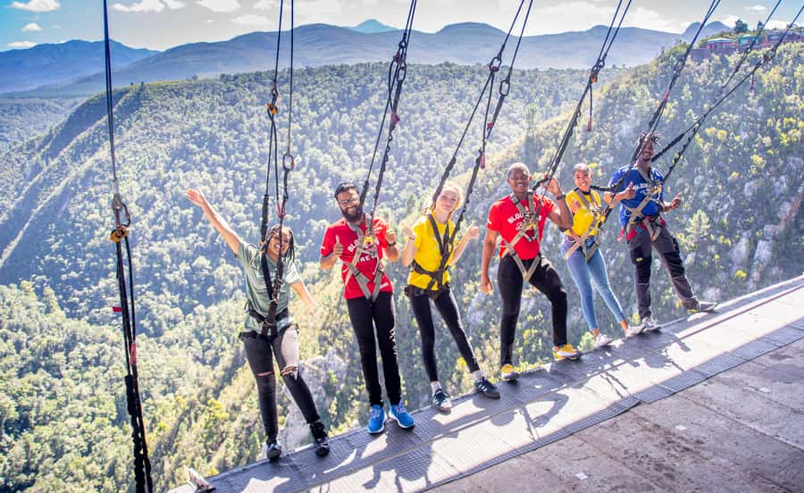 PLETTENBERG BAY: Bloukrans Bridge Skywalk Tour and HangOut - Watching the bungy jump up close