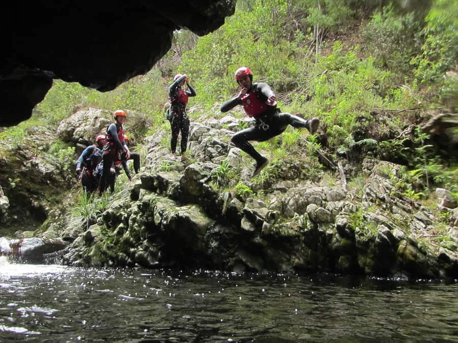 Plettenberg Bay: Canyoning Trip - The Rush waterfall and the longer zip-line