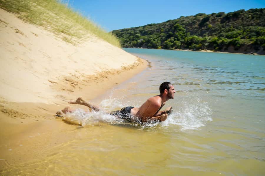 Port Elizabeth: Sandboarding with Short Boat Trip - Crossing the Sundays River by boat