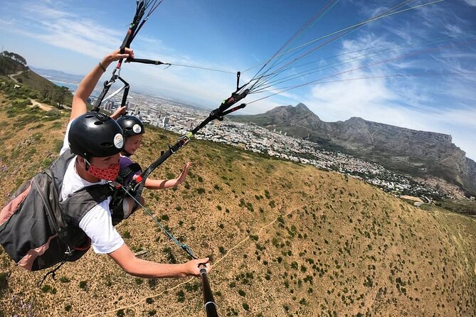 Private Exclusive Tandem Paragliding Experience in Cape Town - Taking off above Cape Town