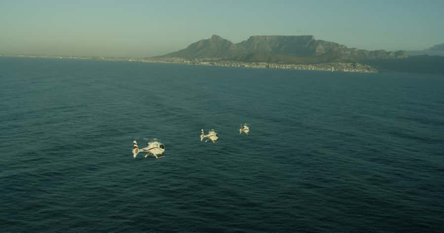 Robben Island By Air Scenic Helicopter Flight - Circling the prison and island settlement