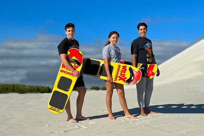 WildX Sandboarding the Real White Sand Dunes Atlantis Cape Town - Riding the white Atlantis Dunes